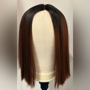 Brown/dark copper Ombre Women's Wig. Standard CSC heat safe wig